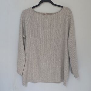 H&M Light Beige Ribbed Sweater
